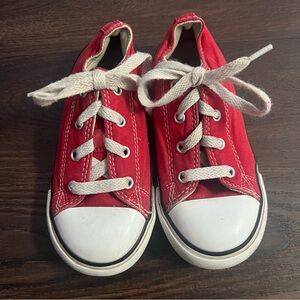 Converse Red and White Kids Sneakers Toddler size 10 Tennis Shoes